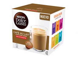 Café Dolce Gusto con leche descafeinado. Caja de 16 monodosis